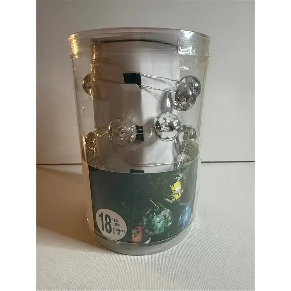 Ashland Silver Mirrored LED Ball String Lights